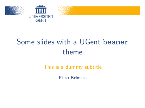 An example slide from the UGent beamer theme
